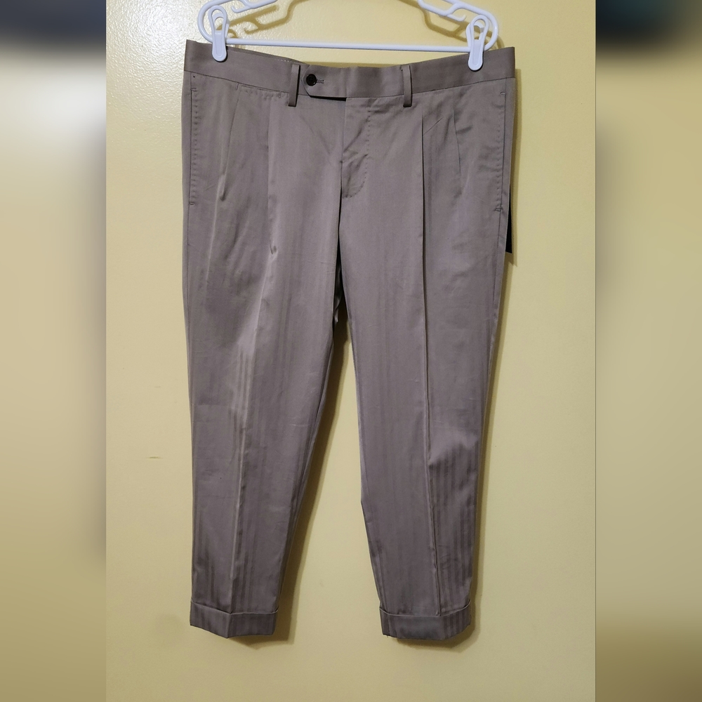 Gutteridge tan herringbone suit pants. Size 54